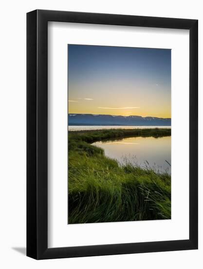 Midnight Sun over Eyjafjordur, Akureyri, Iceland-null-Framed Photographic Print