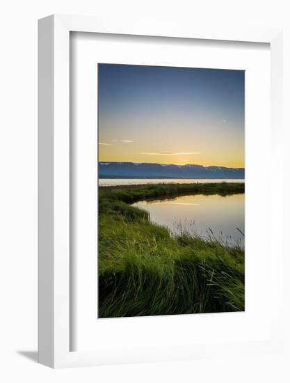 Midnight Sun over Eyjafjordur, Akureyri, Iceland-null-Framed Photographic Print