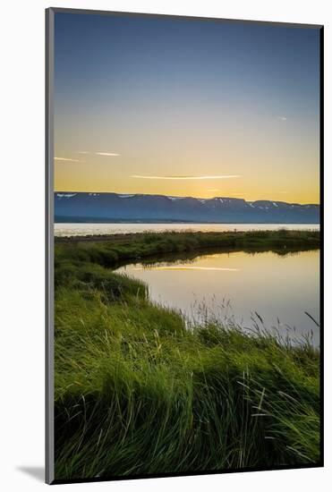 Midnight Sun over Eyjafjordur, Akureyri, Iceland-null-Mounted Photographic Print