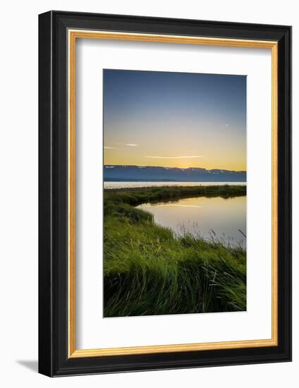 Midnight Sun over Eyjafjordur, Akureyri, Iceland-null-Framed Photographic Print