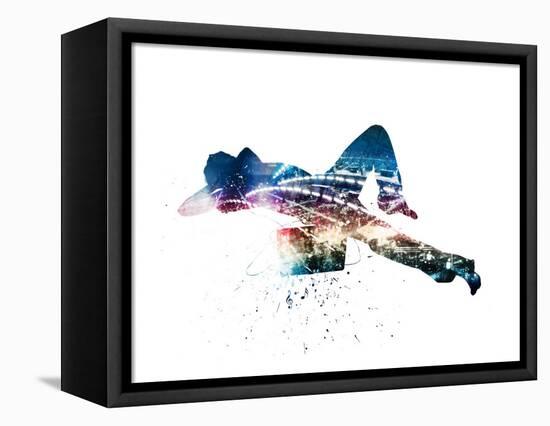 Midnight-Alex Cherry-Framed Stretched Canvas