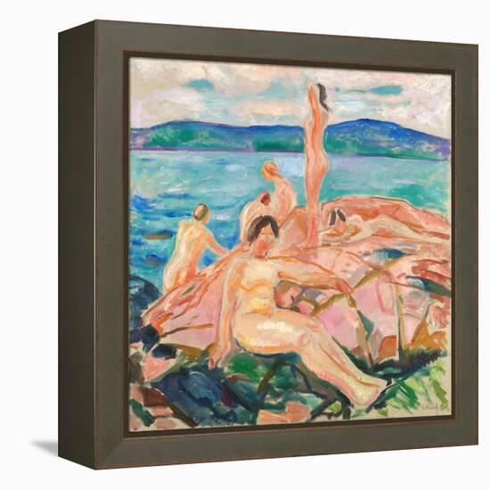 Midsummer, 1915 (Oil on Canvas)-Edvard Munch-Framed Premier Image Canvas