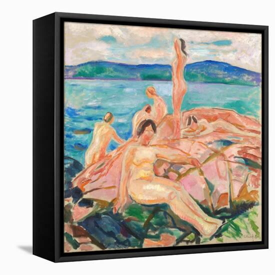 Midsummer, 1915 (Oil on Canvas)-Edvard Munch-Framed Premier Image Canvas