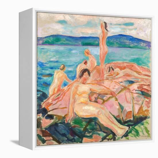 Midsummer, 1915 (Oil on Canvas)-Edvard Munch-Framed Premier Image Canvas