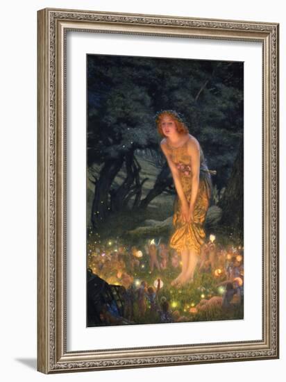 Midsummer Eve-Edward Robert Hughes-Framed Premium Giclee Print