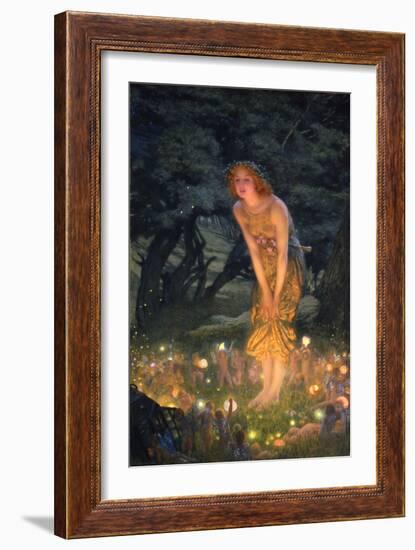 Midsummer Eve-Edward Robert Hughes-Framed Premium Giclee Print