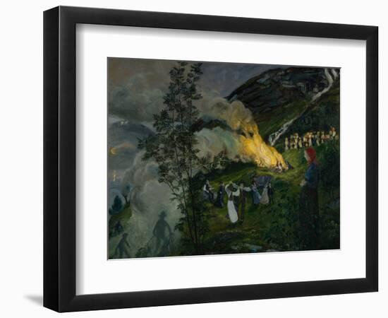 Midsummer Fire, 1911-Nikolai Astrup-Framed Giclee Print
