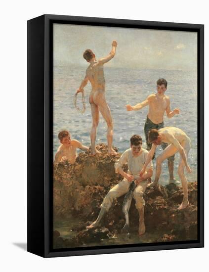 Midsummer Morning, 1908 (Oil on Canvas)-Henry Scott Tuke-Framed Premier Image Canvas