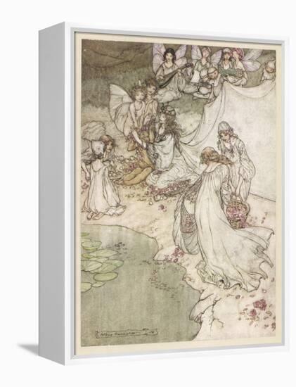 Midsummer Night's Dream-Arthur Rackham-Framed Stretched Canvas