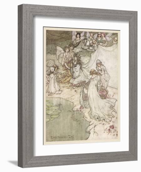 Midsummer Night's Dream-Arthur Rackham-Framed Art Print