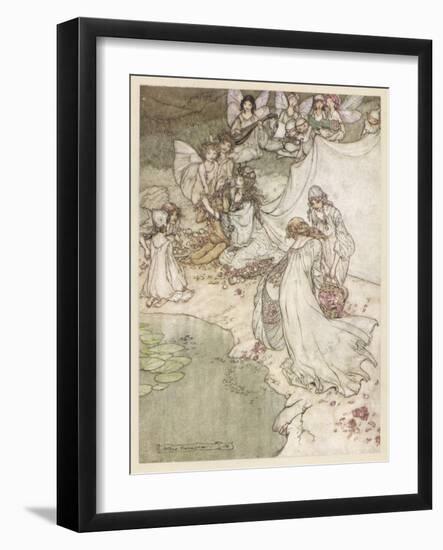 Midsummer Night's Dream-Arthur Rackham-Framed Art Print