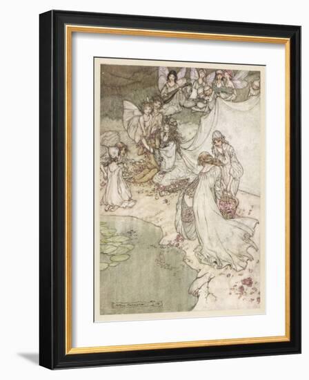 Midsummer Night's Dream-Arthur Rackham-Framed Art Print