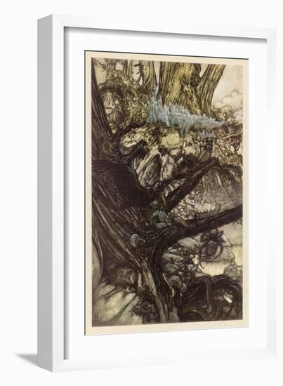 Midsummer Nights Dream-Arthur Rackham-Framed Art Print