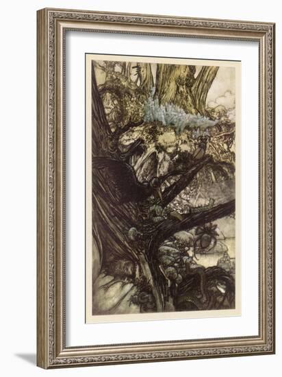 Midsummer Nights Dream-Arthur Rackham-Framed Premium Giclee Print