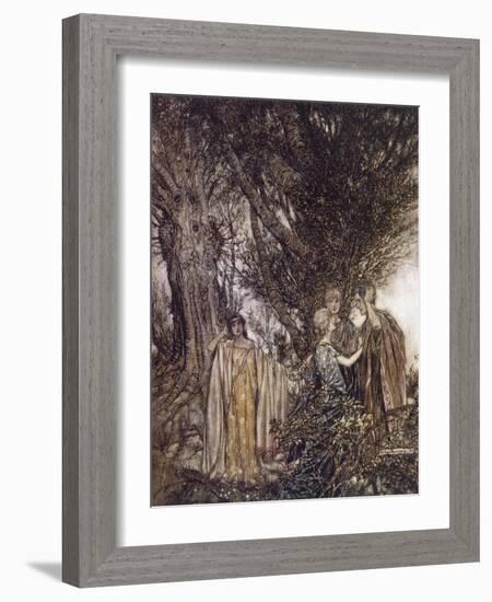 Midsummer Nights Dream-Arthur Rackham-Framed Art Print