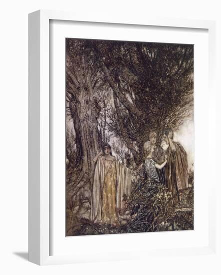 Midsummer Nights Dream-Arthur Rackham-Framed Art Print