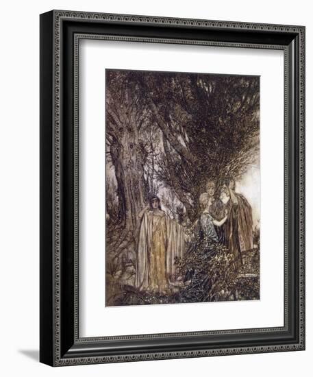 Midsummer Nights Dream-Arthur Rackham-Framed Art Print