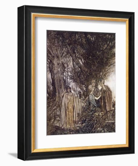 Midsummer Nights Dream-Arthur Rackham-Framed Art Print