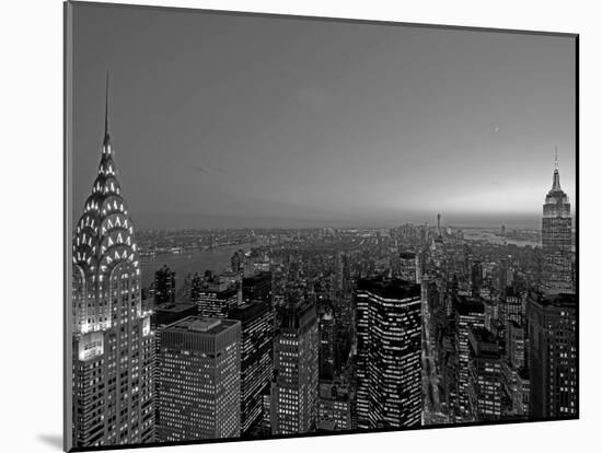 Midtown and Lower Manhattan at dusk-Richard Berenholtz-Mounted Art Print