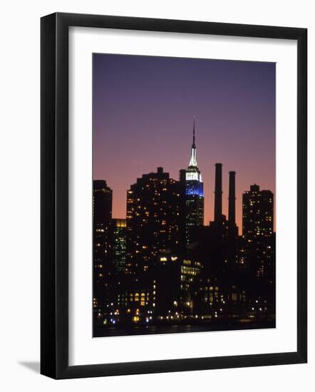 Midtown East Skyline at Dusk, NYC-Barry Winiker-Framed Photographic Print