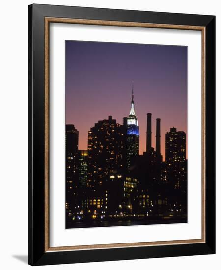 Midtown East Skyline at Dusk, NYC-Barry Winiker-Framed Photographic Print