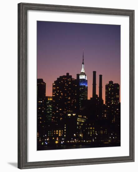 Midtown East Skyline at Dusk, NYC-Barry Winiker-Framed Photographic Print