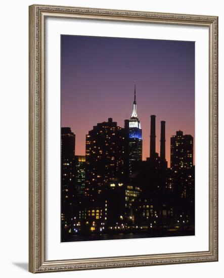 Midtown East Skyline at Dusk, NYC-Barry Winiker-Framed Photographic Print