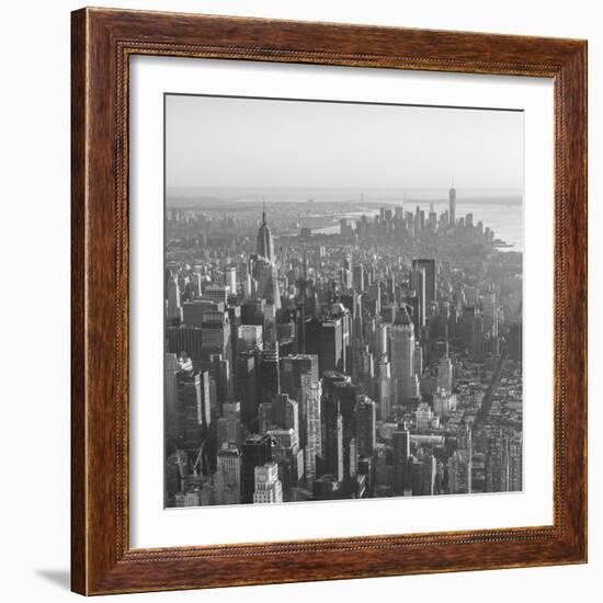 Midtown Manhattan and Lower Manhattan Behind, New York City, New York, USA-Jon Arnold-Framed Photographic Print