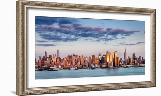 Midtown Manhattan Skyscrapers Reflecting Light at Sunset-Francois Roux-Framed Photographic Print