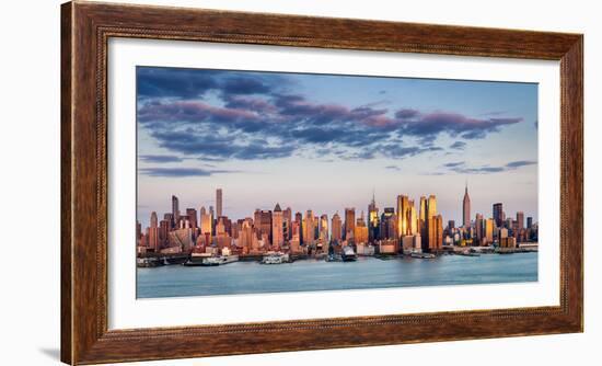 Midtown Manhattan Skyscrapers Reflecting Light at Sunset-Francois Roux-Framed Photographic Print