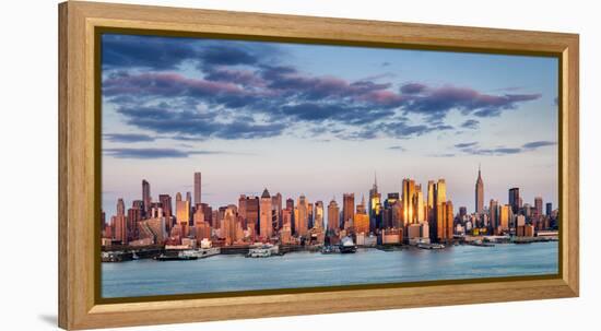 Midtown Manhattan Skyscrapers Reflecting Light at Sunset-Francois Roux-Framed Premier Image Canvas