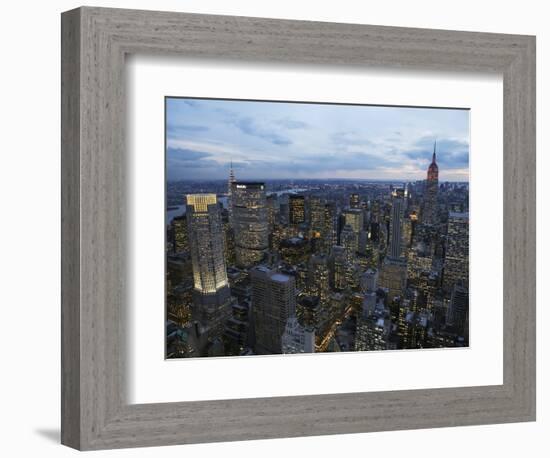 Midtown Manhattan Sparkles at Dusk-David Jay Zimmerman-Framed Photographic Print