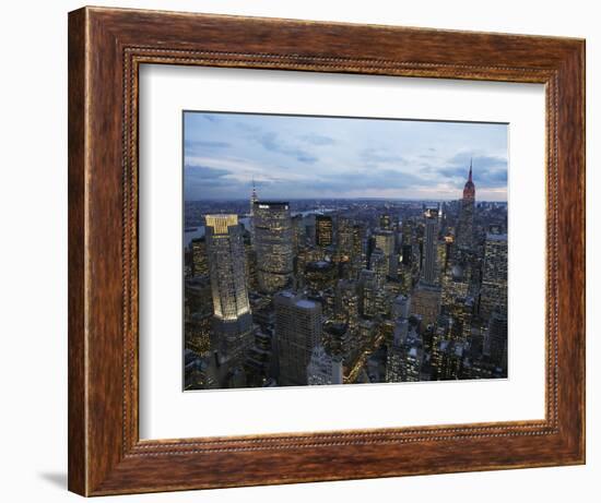 Midtown Manhattan Sparkles at Dusk-David Jay Zimmerman-Framed Photographic Print