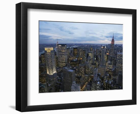 Midtown Manhattan Sparkles at Dusk-David Jay Zimmerman-Framed Photographic Print