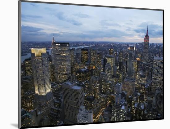 Midtown Manhattan Sparkles at Dusk-David Jay Zimmerman-Mounted Photographic Print