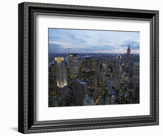 Midtown Manhattan Sparkles at Dusk-David Jay Zimmerman-Framed Photographic Print