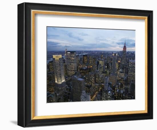 Midtown Manhattan Sparkles at Dusk-David Jay Zimmerman-Framed Photographic Print