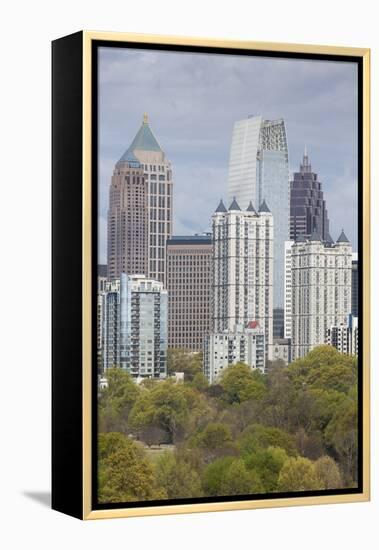 Midtown Skyline from Piedmont Park, Atlanta, Georgia, United States of America, North America-Gavin Hellier-Framed Premier Image Canvas