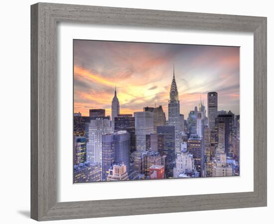 Midtown Skyline with Chrysler Building and Empire State Building, Manhattan, New York City, USA-Jon Arnold-Framed Photographic Print