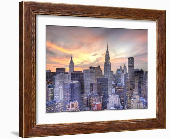 Midtown Skyline with Chrysler Building and Empire State Building, Manhattan, New York City, USA-Jon Arnold-Framed Photographic Print