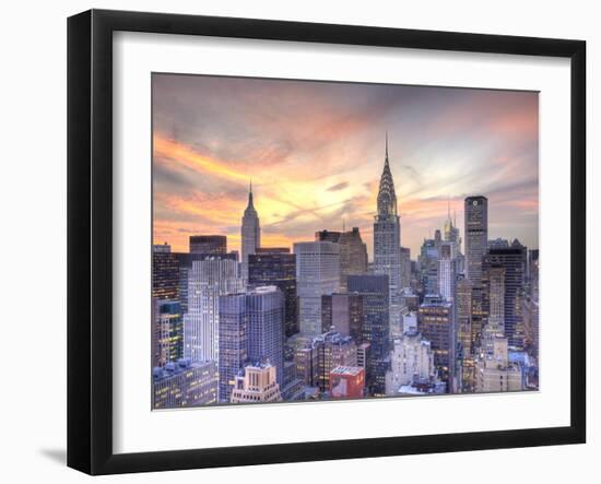 Midtown Skyline with Chrysler Building and Empire State Building, Manhattan, New York City, USA-Jon Arnold-Framed Photographic Print