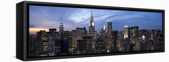 Midtown Skyline with Chrysler Building and Empire State Building, Manhattan, New York City, USA-Jon Arnold-Framed Premier Image Canvas