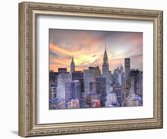 Midtown Skyline with Chrysler Building and Empire State Building, Manhattan, New York City, USA-Jon Arnold-Framed Photographic Print