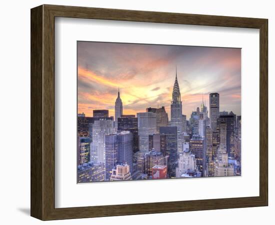 Midtown Skyline with Chrysler Building and Empire State Building, Manhattan, New York City, USA-Jon Arnold-Framed Photographic Print