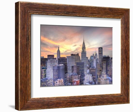 Midtown Skyline with Chrysler Building and Empire State Building, Manhattan, New York City, USA-Jon Arnold-Framed Photographic Print