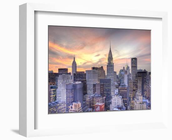 Midtown Skyline with Chrysler Building and Empire State Building, Manhattan, New York City, USA-Jon Arnold-Framed Photographic Print