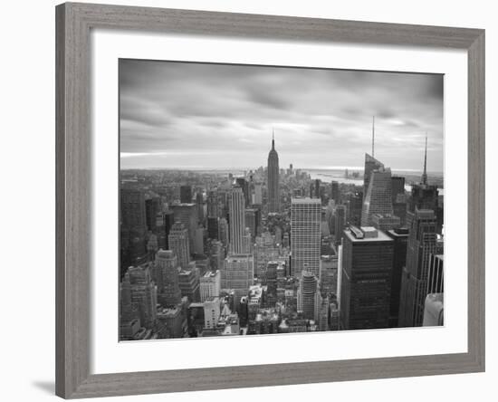 Midtown Skyline with Empire State Building from the Rockefeller Center, Manhattan, New York City, U-Jon Arnold-Framed Photographic Print