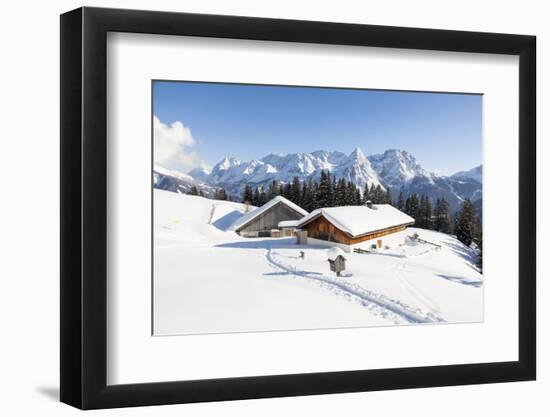 Mieminger Mountain Chain During Winter, Tyrol, Austria-Martin Zwick-Framed Photographic Print