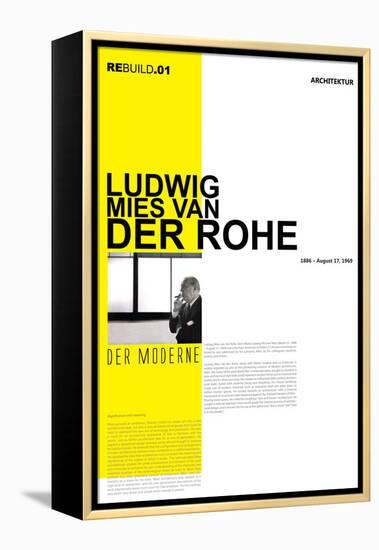 Mies Van Der Rohe Poster-NaxArt-Framed Stretched Canvas