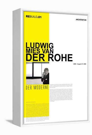 Mies Van Der Rohe Poster-NaxArt-Framed Stretched Canvas